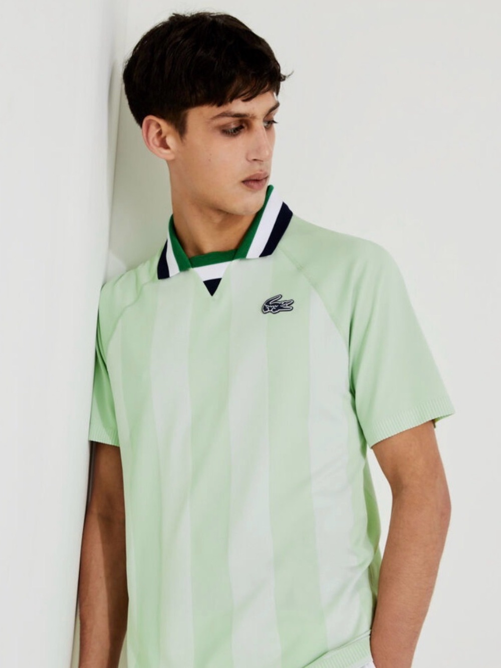 Lacoste Men's SPORT Seamless Open Collar Jacquard Polo